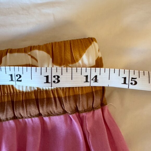 Maison d'Amelie Paris Pink Palm Wide Leg Silky Pants - Picture 9 of 10